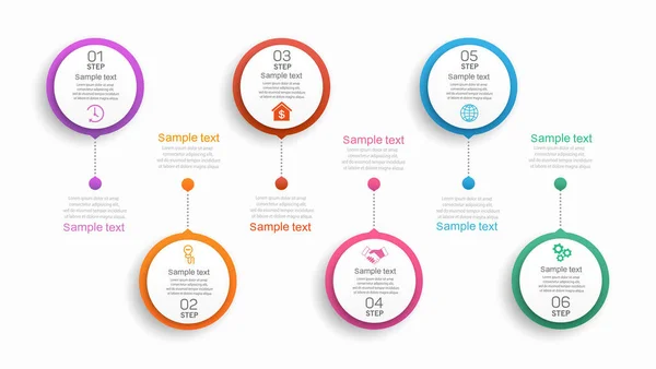 Design Infográfico Vetorial Com Ícones Opções Passos Infográficos Para Conceito — Vetor de Stock