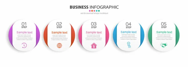 Business Vector Infographic Template Voor Diagram Grafiek Presentatie Grafiek Met Vectorbeelden