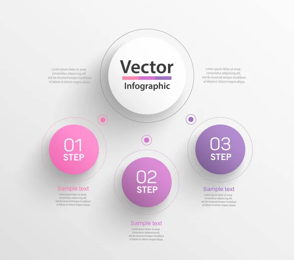 Business Infographic Design Template Options Parts Steps Processes Can Used — Stock Vector