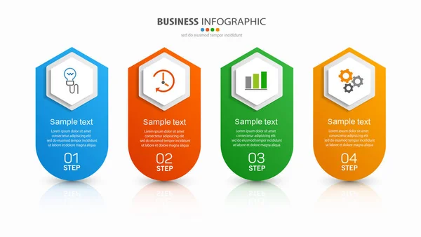 Vector Infographic Template Icons Options Steps Infographics Concept Business Can — Stock Vector
