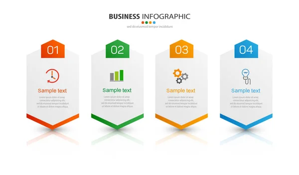 Modello Infografico Vettoriale Con Icone Opzioni Passaggi Concetto Infografica Business — Vettoriale Stock