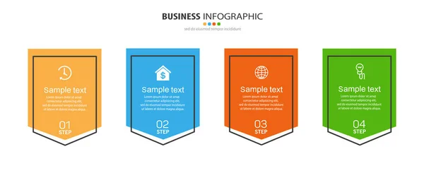 Infographic Template Options Workflow Process Chart Can Used Workflow Layout — Stock Vector