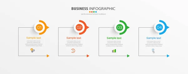 Geschäftsinformationsgrafik Design Vorlage Mit Optionen Schritten Oder Prozessen Kann Für — Stockvektor