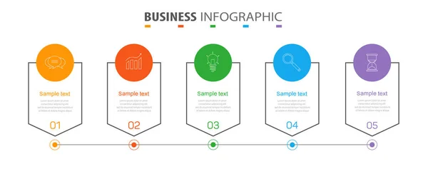 Business Infographic Design Template Επιλογές Βήματα Μπορεί Χρησιμοποιηθεί Για Διάγραμμα — Διανυσματικό Αρχείο