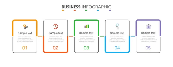 Geschäftsinformationsgrafik Design Vorlage Mit Optionen Oder Schritten Kann Für Prozessdiagramm — Stockvektor