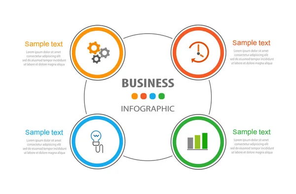 Modelo Infográfico Com Opções Para Negócios Pode Ser Usado Para — Vetor de Stock
