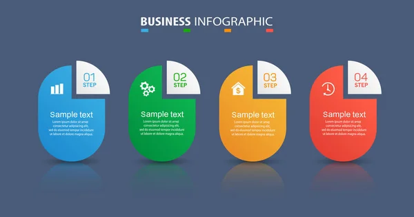 Modelo Infográfico Com Opções Para Negócios Pode Ser Usado Para Ilustração De Stock