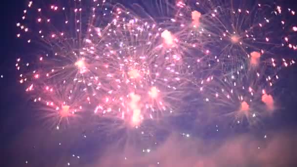 Sparks Blured dei fuochi d'artificio — Video Stock
