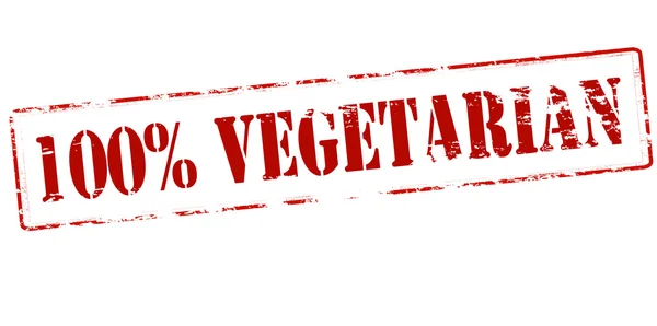 100% vegetariano — Vector de stock