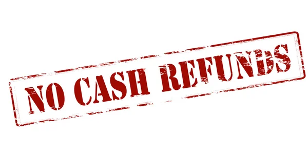 No cash refunds — Stock Vector