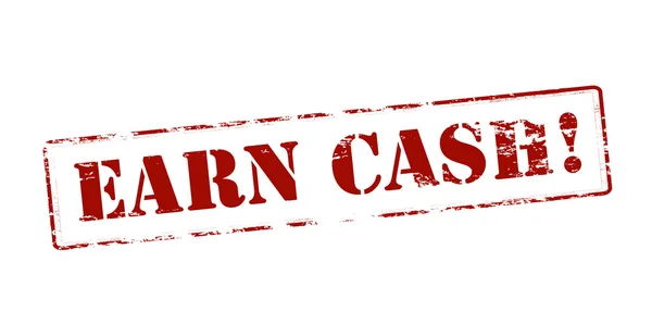 Earn cash stamp — Stock Vector