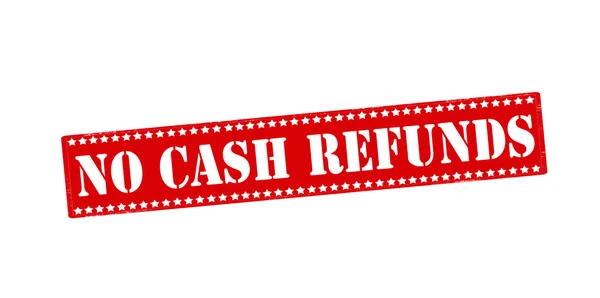 No cash refunds — Stock Vector
