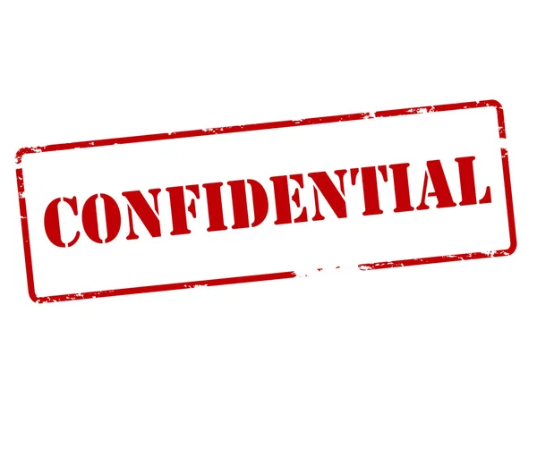 Sello rojo confidencial — Vector de stock