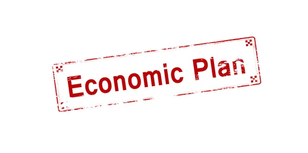 Timbro del piano economico — Vettoriale Stock