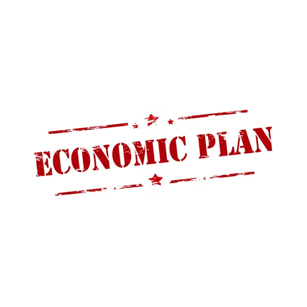 경제 계획 스탬프 — 스톡 벡터
