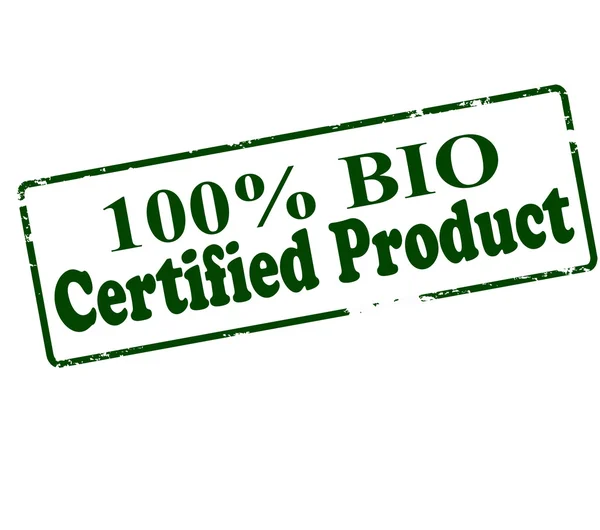 Producto certificado bio al cien por cien — Vector de stock