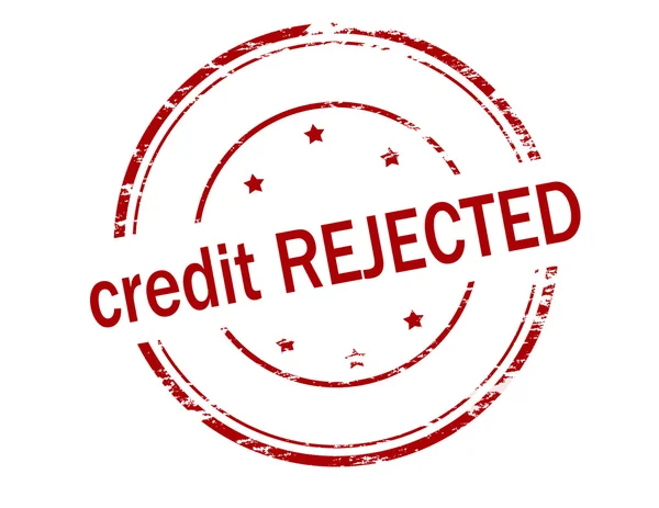Carimbo de crédito rejeitado — Vetor de Stock