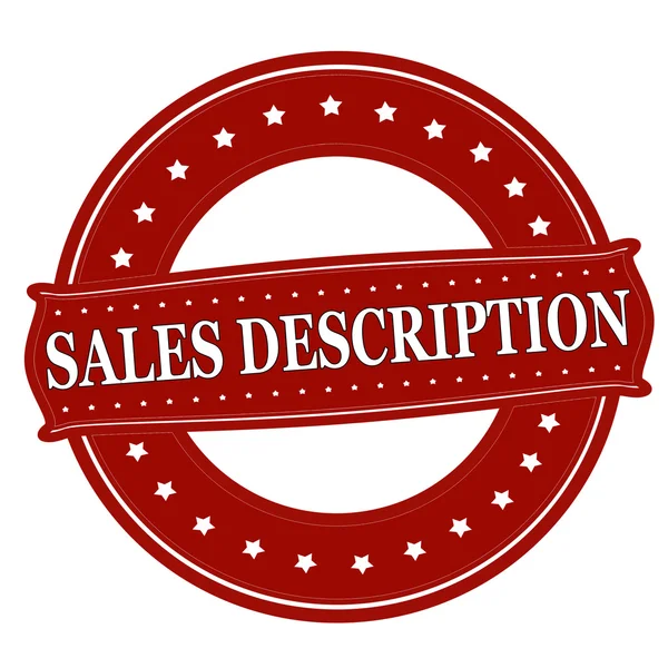 Sello de descripción de ventas — Archivo Imágenes Vectoriales