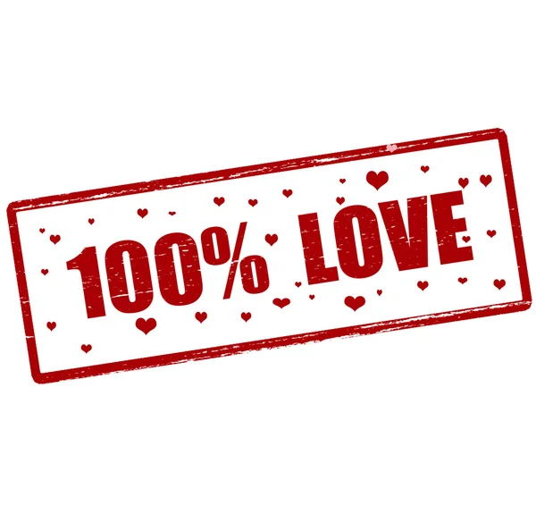 Amore al cento per cento — Vettoriale Stock