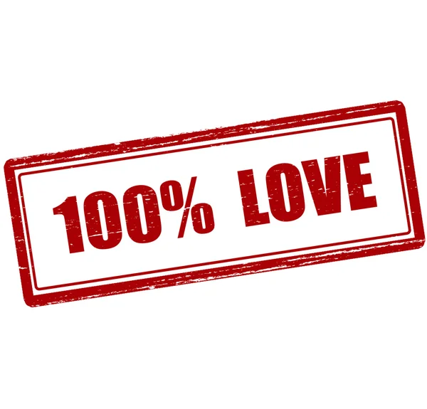 Cem por cento de amor — Vetor de Stock