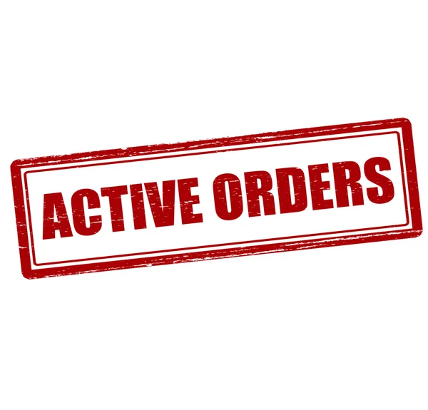 Active orders stamp — Stock Vector