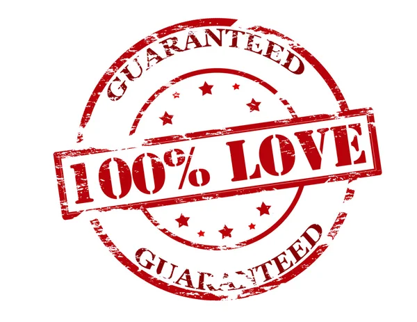 100% amor garantizado — Archivo Imágenes Vectoriales