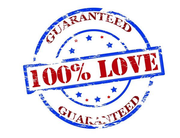 100% amor garantizado — Vector de stock