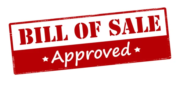 Bill of sale approved — Stock Vector