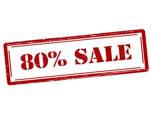 Tachtig procent verkoop — Stockvector