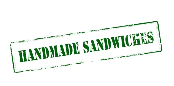 Handmade sandwiches stamp — Stock Vector