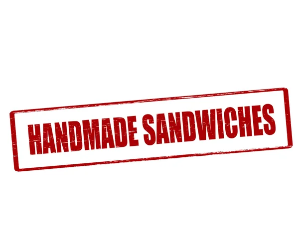 Sello de sándwiches hechos a mano — Archivo Imágenes Vectoriales