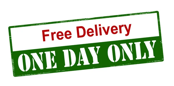 Free delivery one day only — Stock Vector