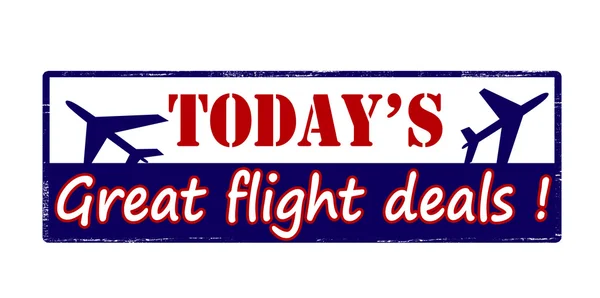 Hoy grandes ofertas de vuelos — Archivo Imágenes Vectoriales