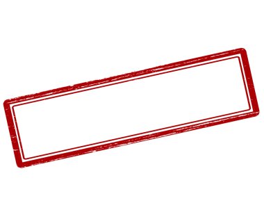 Dikdörtgen kırmızı pul