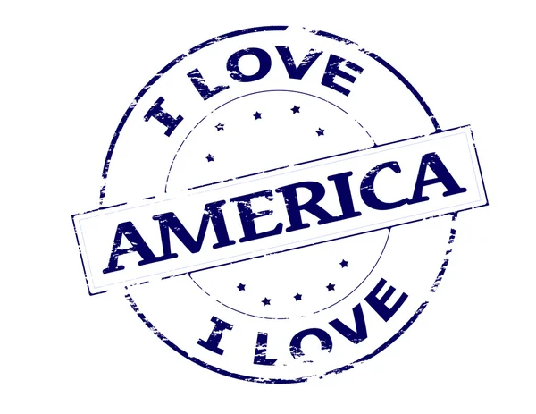 J'aime l'Amérique — Image vectorielle