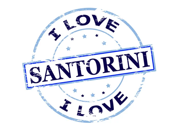 Santorini seviyorum — Stok Vektör