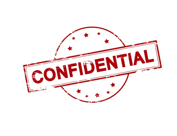 Confidential round stamp — Stock Vector