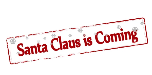 Santa Claus está llegando. — Vector de stock