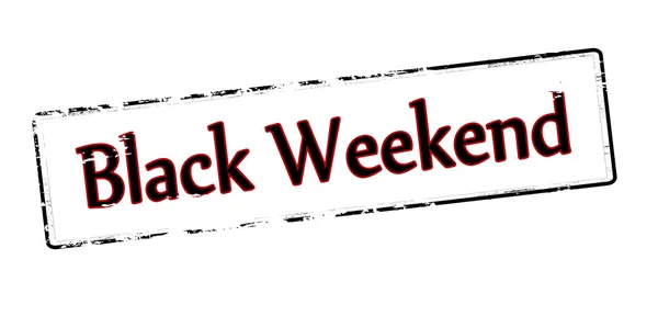 Black weekend stamp — Stock Vector