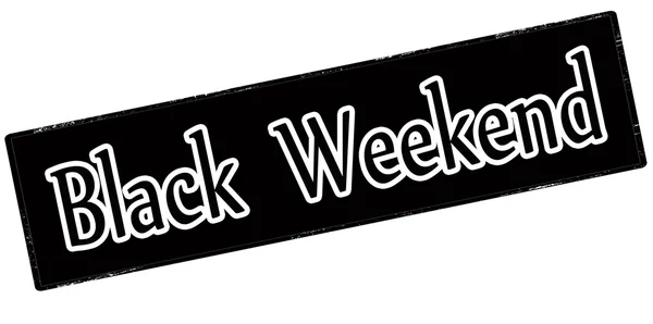 Black weekend stamp — Stock Vector