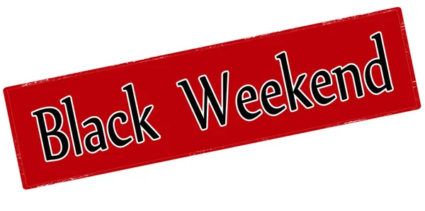 黒い週末スタンプ — ストックベクタ