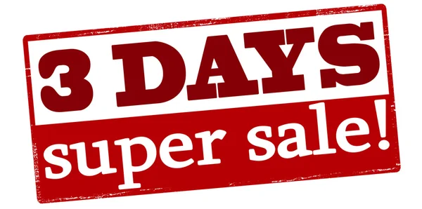 Three days super sale — Stock Vector