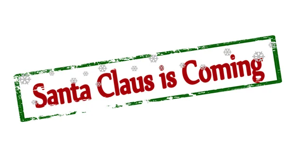Santa Claus está llegando. — Vector de stock
