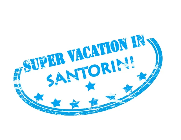Super vacaciones en Santorini — Vector de stock