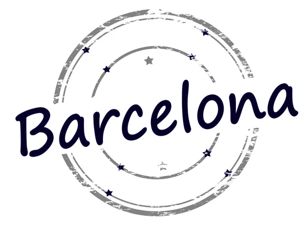 Barcelona timbru rotund — Vector de stoc