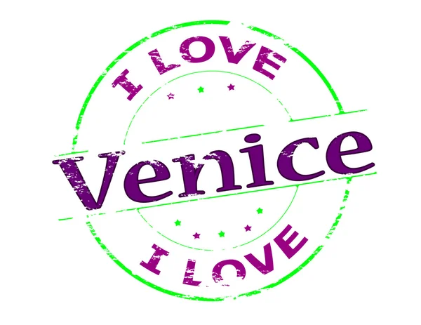 Venedik seviyorum — Stok Vektör