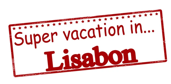 Super vacaciones en Lisabon — Vector de stock