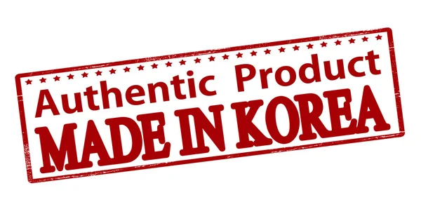 Producto auténtico hecho en Corea — Vector de stock