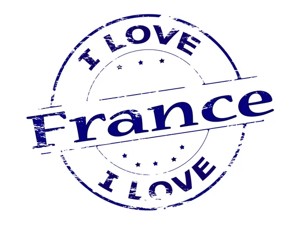 I love France — Stock Vector