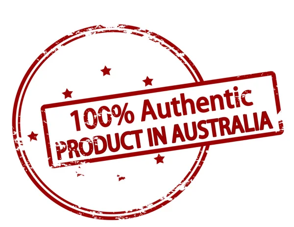 Hundertprozentig authentisches Produkt in Australien — Stockvektor